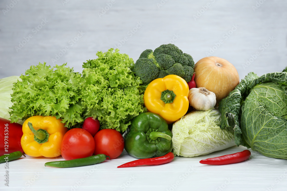 Fresh vegetables on wooden background Fresh vegetables on wooden background