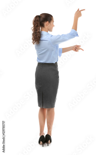 Young businesswoman standin...