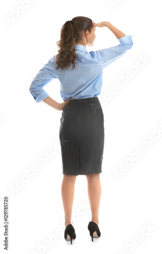 Young businesswoman standin...