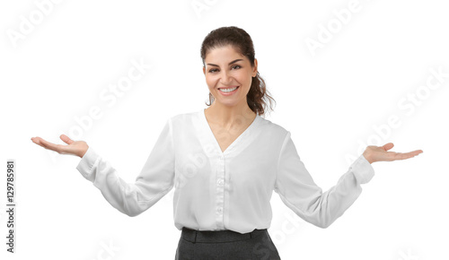 Young beautiful businesswom...