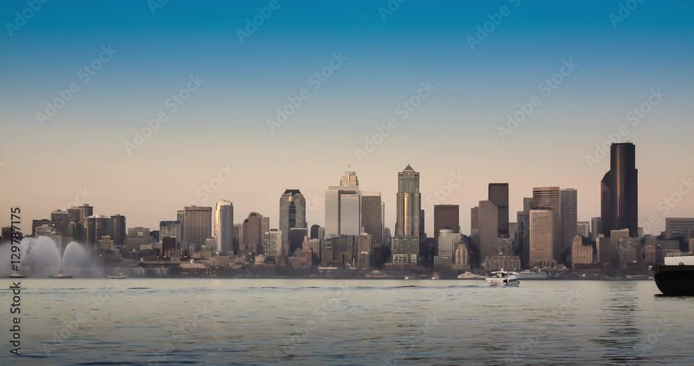 Seattle City Skyline. The View from West Seattle.