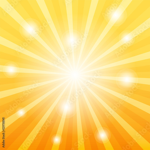 Sun ray background with glares