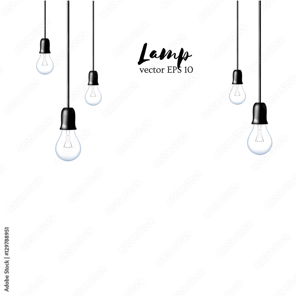 Vector Light bulbs isolated. Realistic style lamps. Vector Light bulbs isolated. Realistic style lamps.