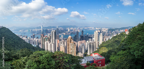 Photography Hong Kong panoramic view from Victoria Peak