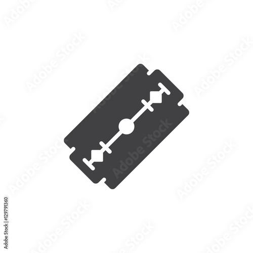 Razor blade icon vector, filled flat sign, solid pictogram isolated on white, logo illustration
