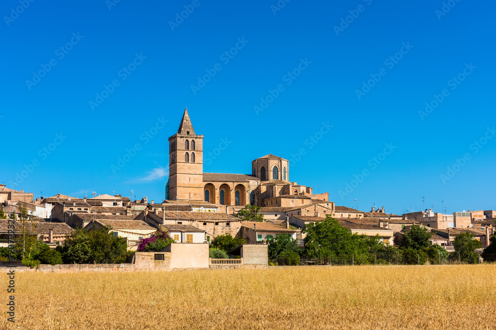 View on Sineu, a village in central Mallorca, Balearic Islands, Spain.