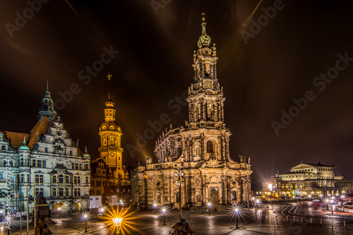 Der Schloßplatz in Dresden - The castle square in Dresden