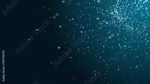 Loopable abstract particle lights bokeh circles background. Dust background, seamless loop.