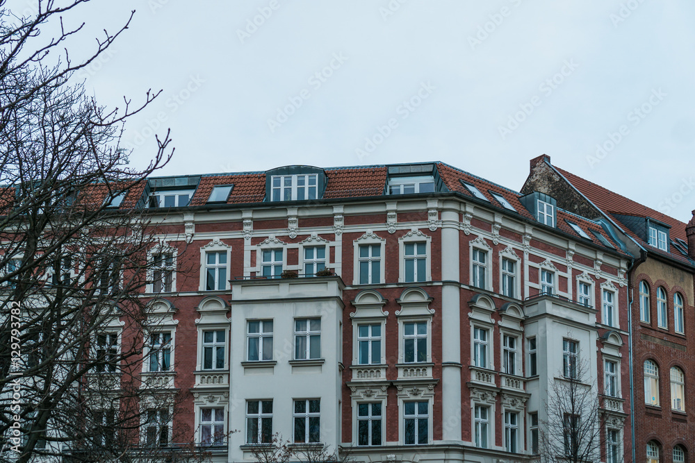 Fototapeta premium LONDON Red brick Victorian houses facades