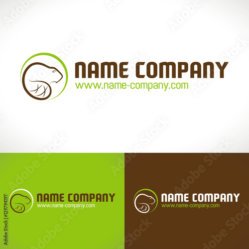 Logo castor construction bois 