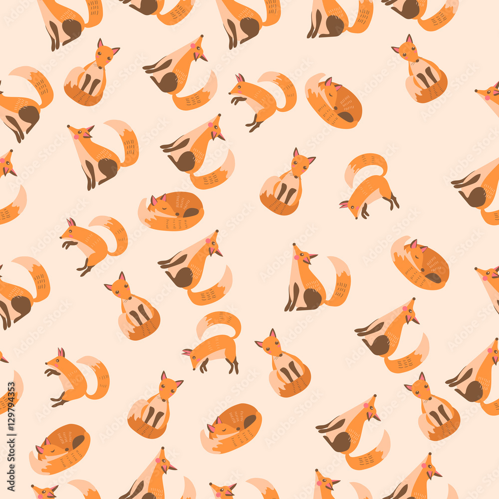 vector illustration of a cute fox vector illustration of a cute fox