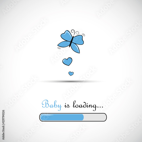baby is loading schmetterling herz junge