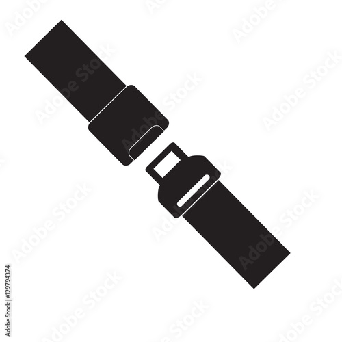 Safety belt icon isolated on white background. Safety belt sign.