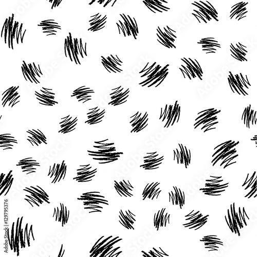 Vector monochrome abstract trace blocks seamless pattern isolated on white background.