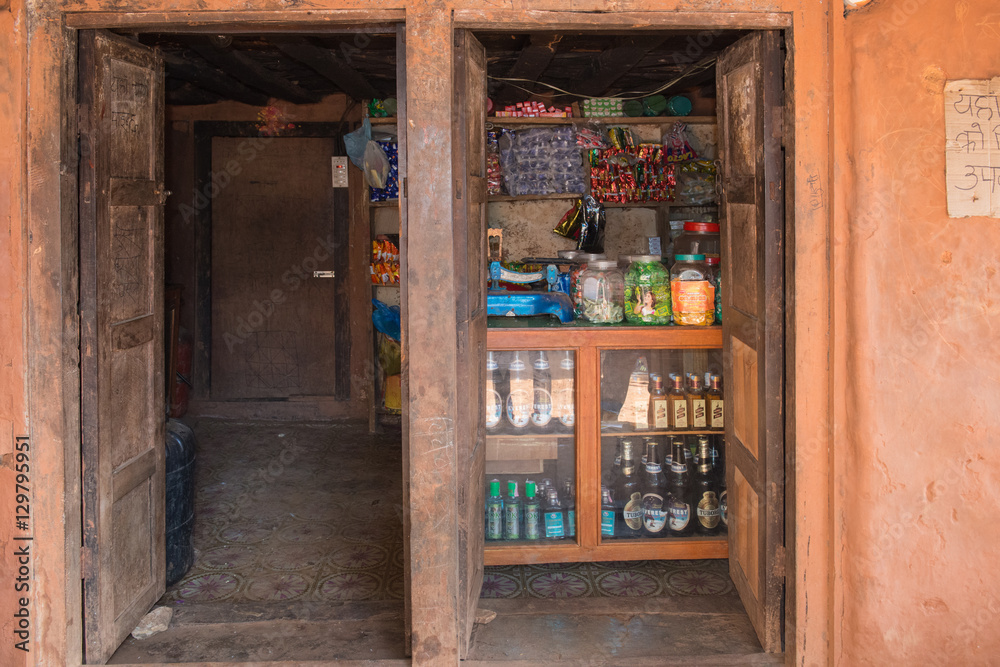 grocery store, Nepal.