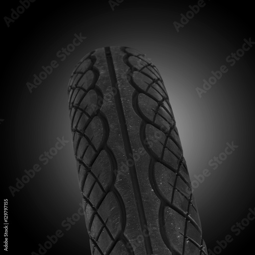Close-up of motorcycle tire tread © nuruddean