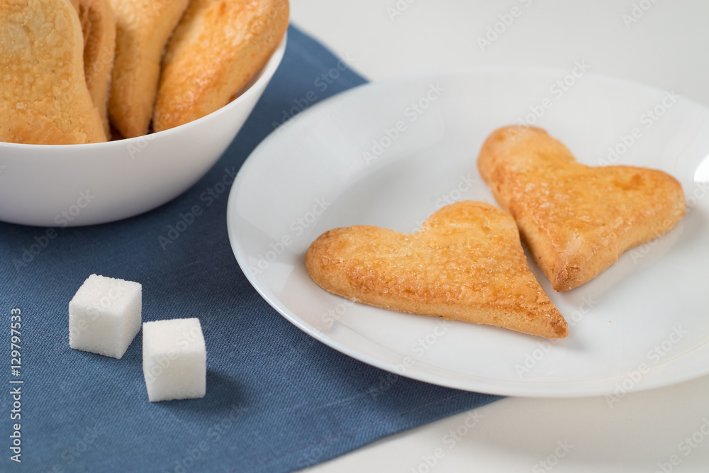 Cookies in the shape of a heart Cookies in the shape of a heart