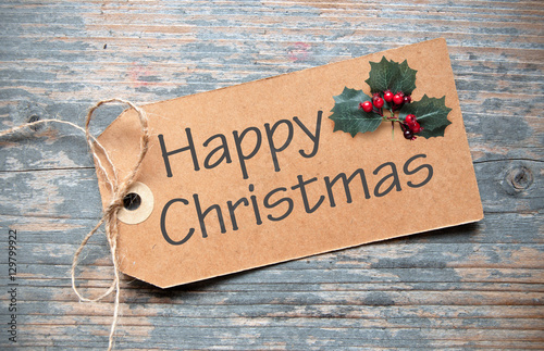 Happy christmas label