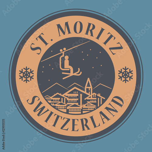 St. Moritz in Switzerland, ski resort