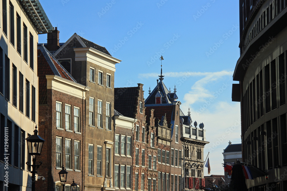 Obraz premium Rue de la ville de Haarlem, Pays-Bas