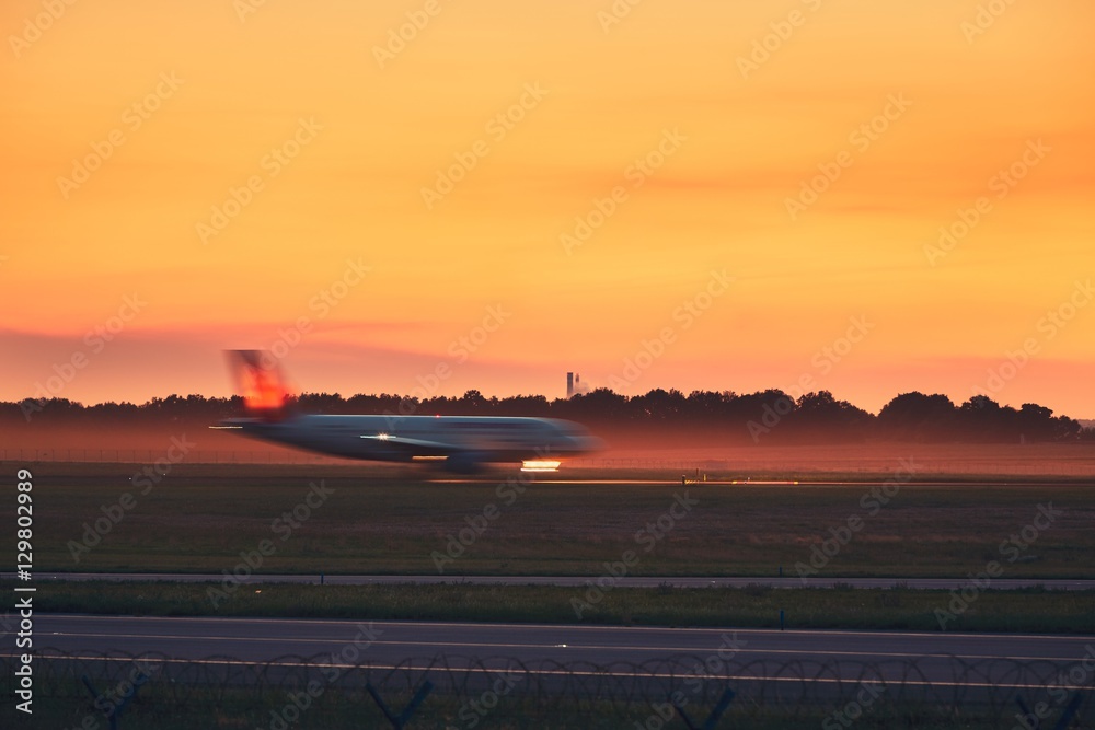 Airplane taxiing to the runway Airplane taxiing to the runway