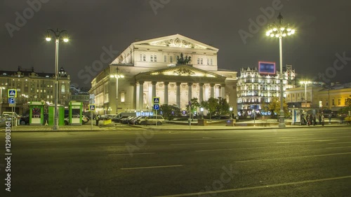 The Bolshoi theatre in Moscow, November 30 (timelapse 4K)