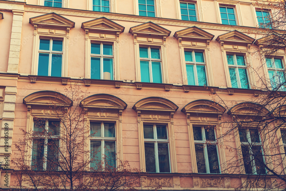historical facade in vintage style at berlin