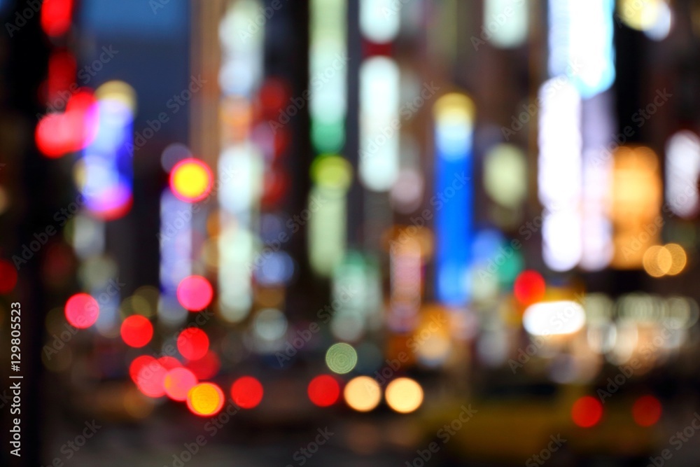 Fototapeta premium Wielkie światła miasta - rozmycie Tokio