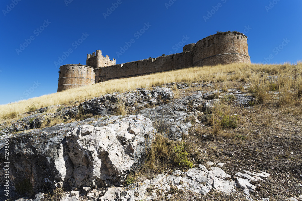Medieval castilian fortress. Berlanga de Duero, Soria, Castilla y León, Spain, Europe.