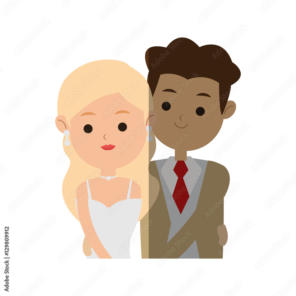 Bride and groom icon. Wedding marriage love and married design. Vector illustration Bride and groom icon. Wedding marriage love and married design. Vector illustration