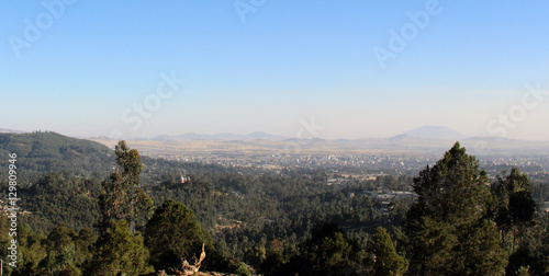 Panoramic view over the city of Addis Ababa, Ethiopia photo