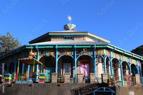 Entoto Maryam Church, an orthodox temple on the Entoto mountain in Addis Ababa photo