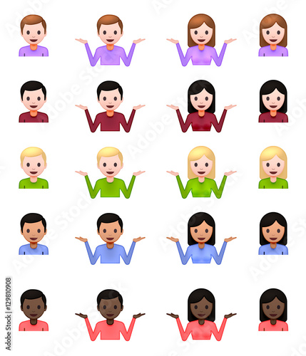 Shrug Emoji. Shrug Emoticon. Shrug Icon