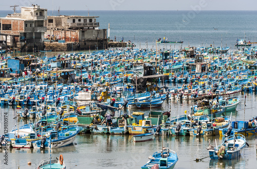 Fishing boats in Salinas, Ecuador  photo