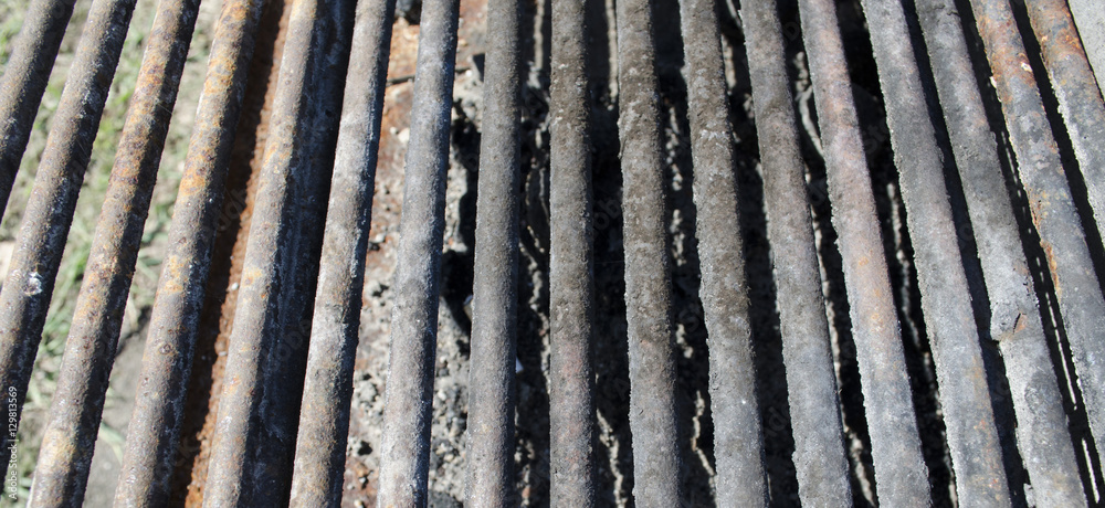Worn And Rusted Barbeque Grill