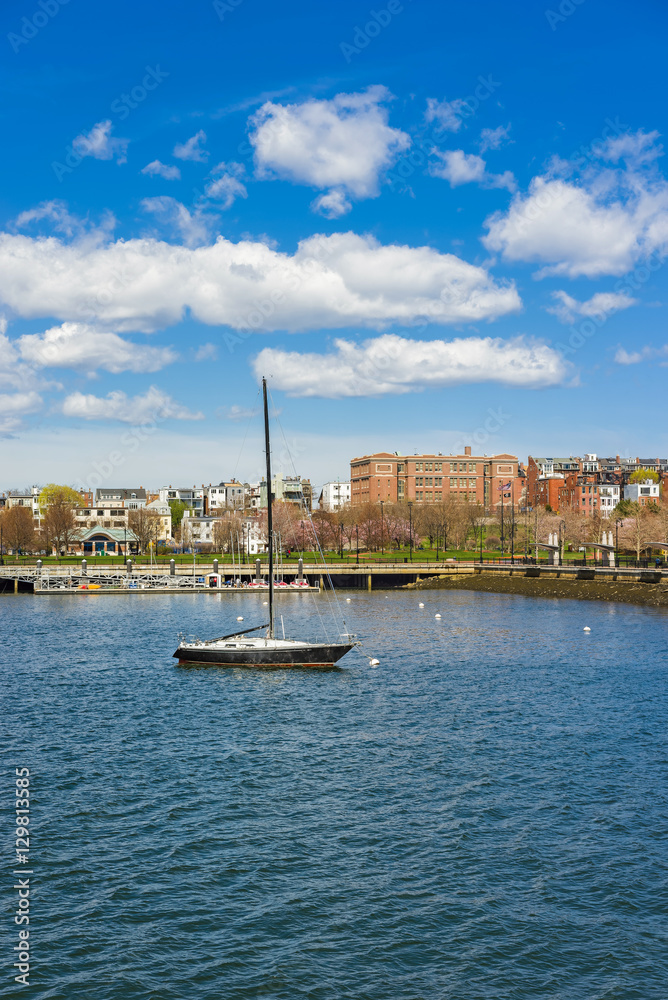 Sailboat and Charles River