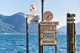 Clock at Pier of Ascona resort of Ticino canton Switzerland