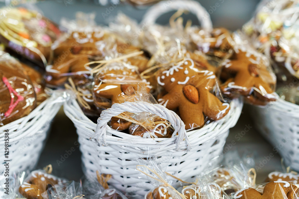 Gingerbread as souvenirs on Christmas Market in Vilnius