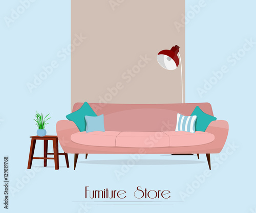 Furniture store. Living room.