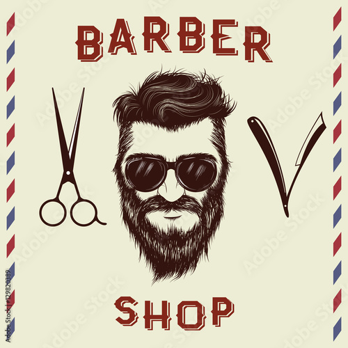Emblem for barber shop design