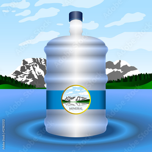 Isolated minteral water bottle