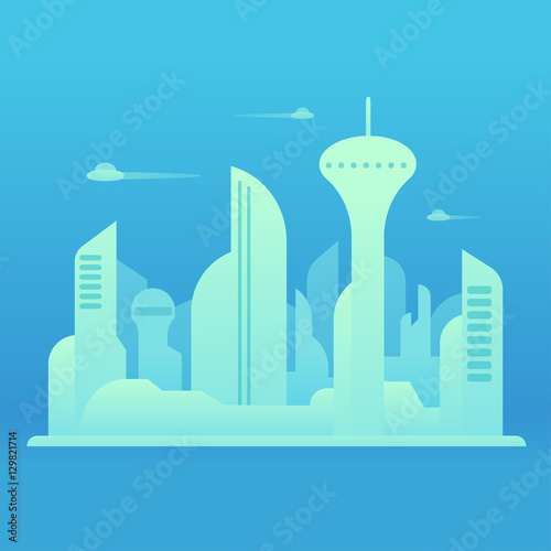 Future city illustration