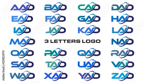 3 letters modern generic swoosh logo AAO, BAO, CAO, DAO, EAO, FAO, GAO, HAO, IAO, JAO, KAO, LAO, MAO, NAO, OAO, PAO, QAO, RAO, SAO, TAO, UAO, VAO, WAO, XAO, YAO, ZAO photo