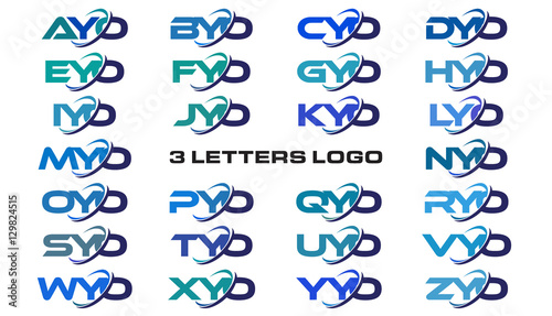 3 letters modern generic swoosh logo AYO, BYO, CYO, DYO, EYO, FYO, GYO, HYO, IYO, JYO, KYO, LYO, MYO, NYO, OYO, PYO, QYO, RYO, SYO, TYO, UYO, VYO, WYO, XYO, YYO, ZYO photo