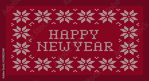 Happy New Year. Knitted fabric
