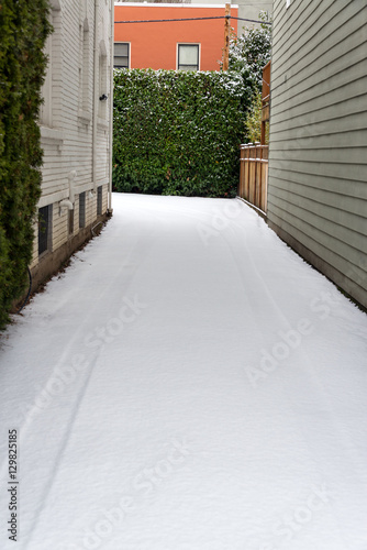 Snow Covered Alley