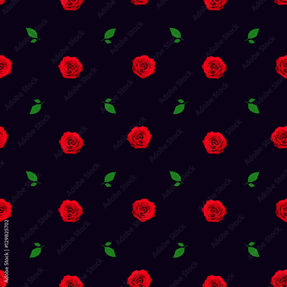 Obraz premium 8 bit rose red