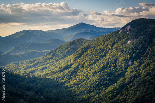 View of mountains from Chimney Rock State Park  North Carolina.