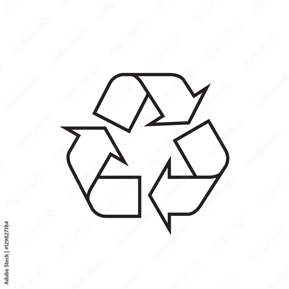 Recycle sign isolated on white background Recycle sign isolated on white background