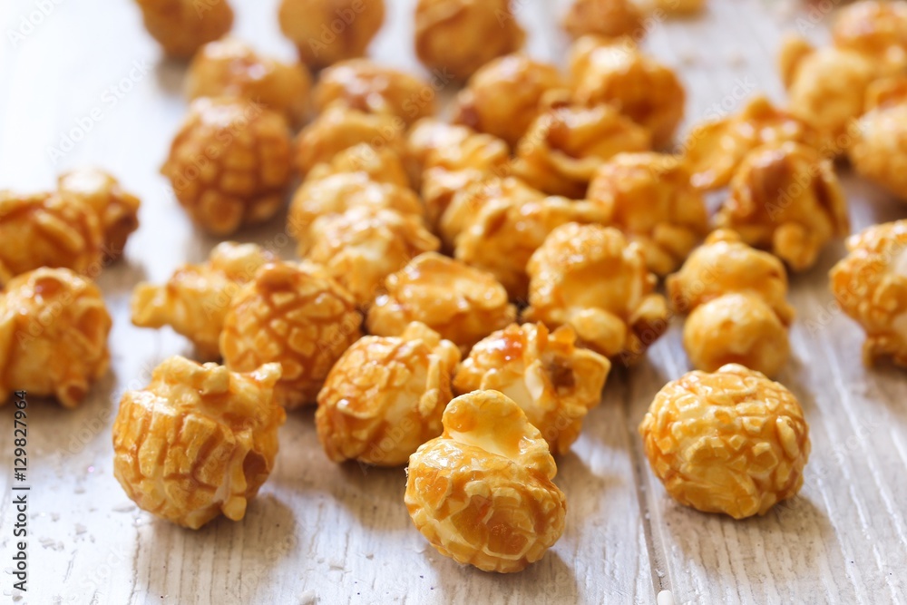 Caramel popcorn,selective focus Caramel popcorn,selective focus